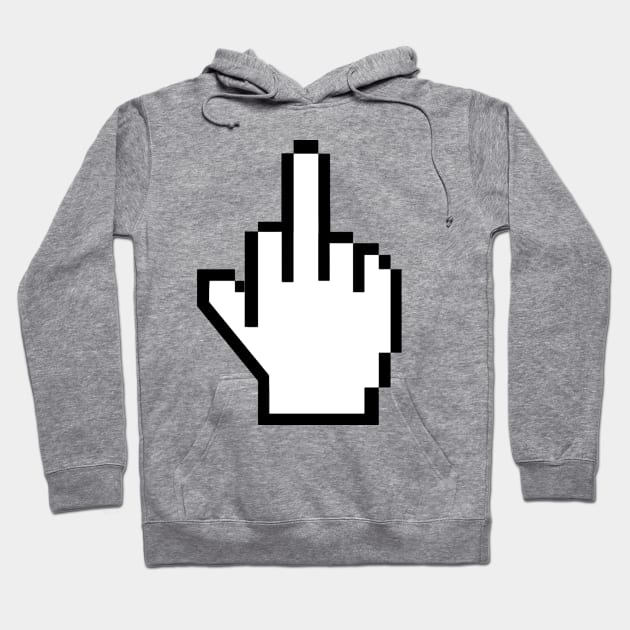 8 Bit Middle Finger Middle Finger Salute Hoodie TeePublic